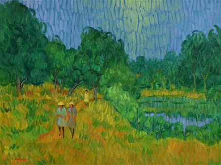 Woodland Walk by Desmond Carrick - Auction record, sale price, and art valuation. Compare with similar artists and explore comparable artworks.