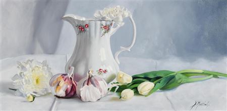 A Pretty Pitcher by Diana Marshall - Auction record, sale price, and art valuation. Compare with similar artists and explore comparable artworks.