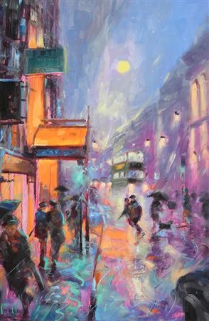 Night Life, Dame Street, Dublin (1999) by Gerard Glynn - Auction record, sale price, and art valuation. Compare with similar artists and explore comparable artworks.