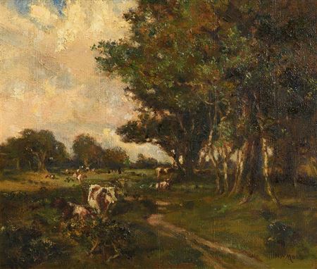 Cattle in a Wooded Landscape