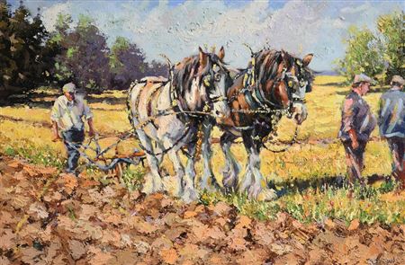 The Perfect Furrows by James S Brohan - Auction record, sale price, and art valuation. Compare with similar artists and explore comparable artworks.