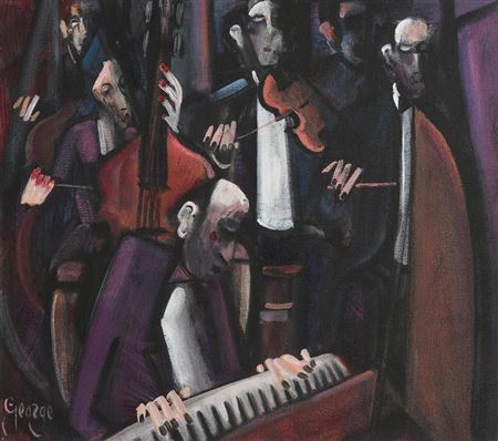 Musicians by George Dunne - Auction record, sale price, and art valuation. Compare with similar artists and explore comparable artworks.