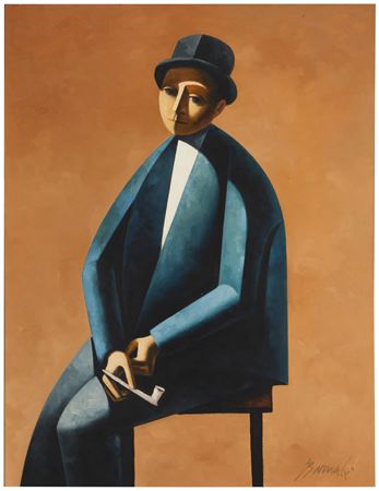 Man Seated With Pipe by Dube - Auction record, sale price, and art valuation. Compare with similar artists and explore comparable artworks.