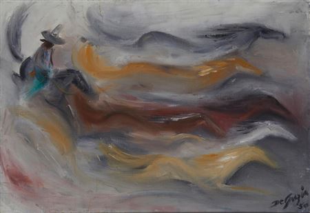 "Navajo With 7 Horses," 1950