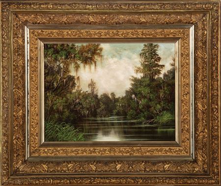 "Louisiana Scenery, Bayou Castaing, Mandeville, Parish of St. Tammany, LA", 1889