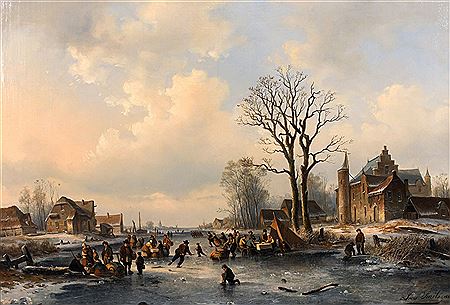 FROZEN RIVER LANDSCAPE by Louis Smets - Auction record, sale price, and art valuation. Compare with similar artists and explore comparable artworks.