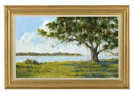 "Swinging from an Oak by the Water", 1989 by Ray George Ellis - Auction record, sale price, and art valuation. Compare with similar artists and explore comparable artworks.