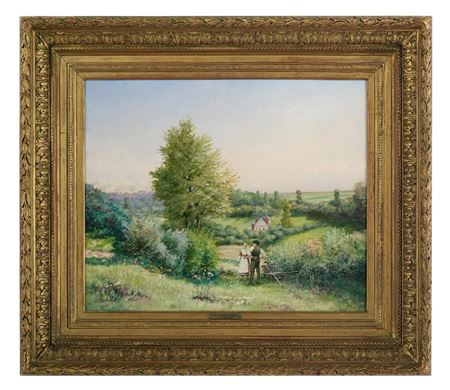 "Courtship in the Countryside", 1902 by Eugene Hippolyte Forest - Auction record, sale price, and art valuation. Compare with similar artists and explore comparable artworks.
