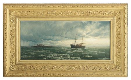 "Steamership at Sea", 1888