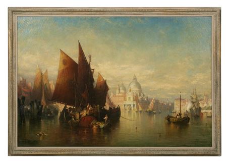 Sample artwork by Andrew Bunner (1841 - 1897), known for venetian scene painting - View similar artists and auction records