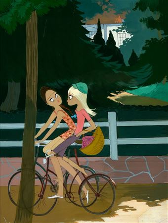 Les Parisiennes 2. Illustration "The bikes".