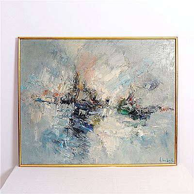 "SAILBOATS IN A PORT"