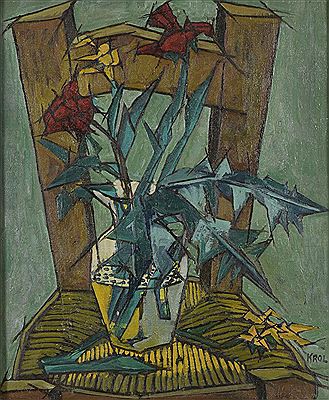 Bouquet of flowers on a chair