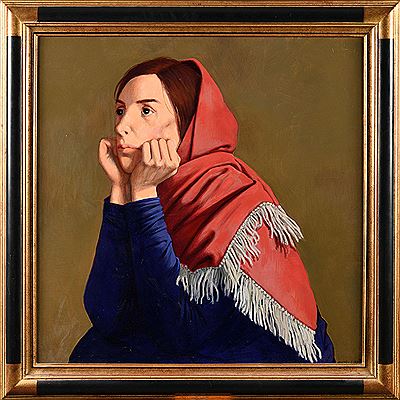 The best part (Portrait of a woman with a scarf)