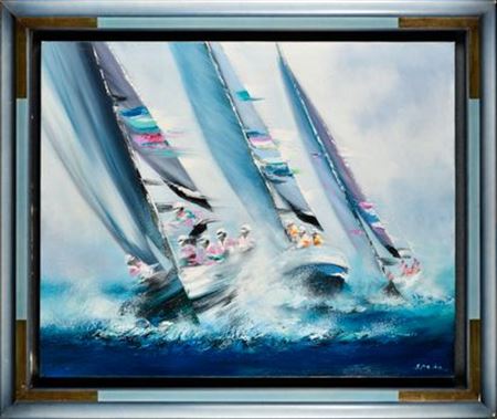 Sample artwork by Victor Spahn (Born 1949), known for dancing and floral subject painting, printmaking, mosaics - View similar artists and auction records