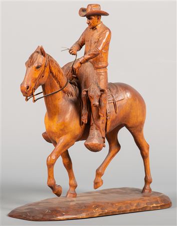 Cowboy with Calf