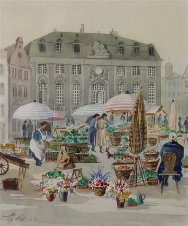 ''Am Markt''and mi by Ernst Meurer - Auction record, sale price, and art valuation. Compare with similar artists and explore comparable artworks.
