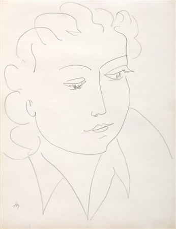 "Visage, yeux baisses"