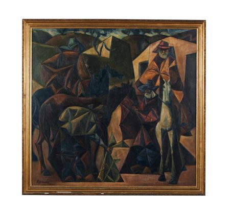 Sample artwork by Julio Resende (1917 - 2011), known for painting - View similar artists and auction records