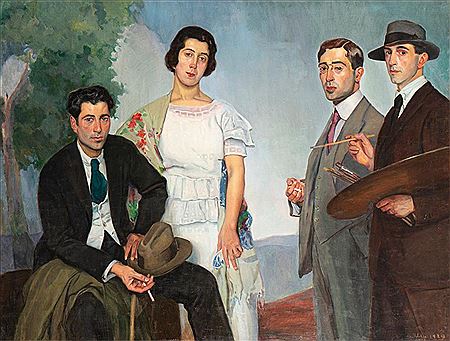 Sample artwork by Domingo Rebelo (1891 - 1971), known for composition and populareligious themes, portraitist, security of design and composition, wisdom in the use of colors - View similar artists and auction records