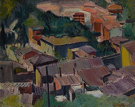 Paesaggio con case