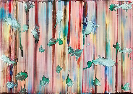 Sample artwork by Bernard Frize (Born 1949), known for geometric abstract painting - View similar artists and auction records