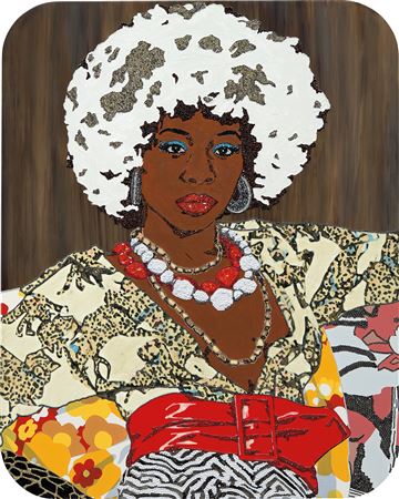 Portrait of Jessica by Mickalene Thomas - Auction record, sale price, and art valuation. Compare with similar artists and explore comparable artworks.