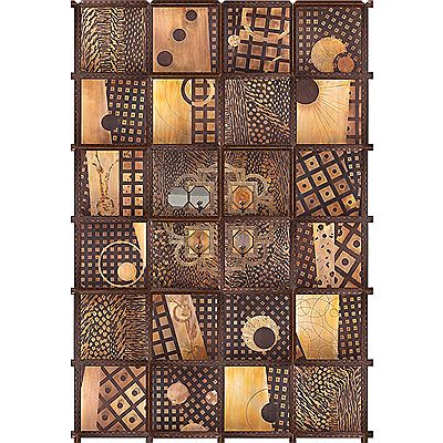Set of 100 wall panels, including 16 sconces