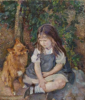 THE LITTLE GIRL AND THE DOG
