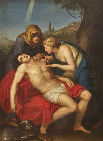 SAINT SEBASTIAN CARED FOR BY THE PIOUS WOMEN and SAINT SEBASTIAN TENDED BY THE HOLY WOMEN by Pietro Benvenuti - Auction record, sale price, and art valuation. Compare with similar artists and explore comparable artworks.