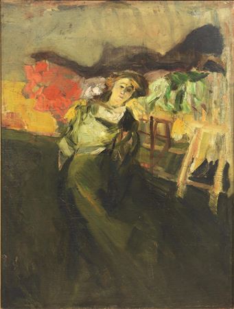 Model dancing in the studio 1911