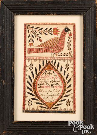 Fraktur bookplate for Barbara Meyer