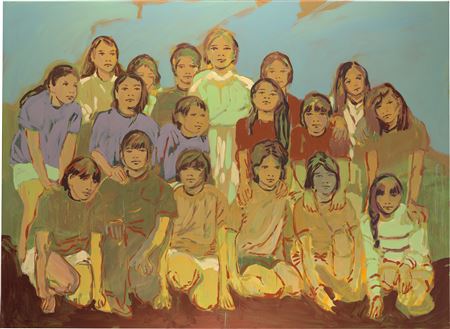 The Soccer Team by Claire Tabouret - Auction record, sale price, and art valuation. Compare with similar artists and explore comparable artworks.