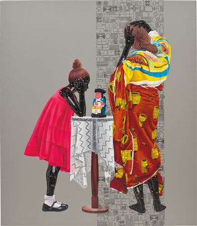 Sample artwork by Eddy Ilunga Kamuanga (Born 1991), known for african figure and genre painting - View similar artists and auction records