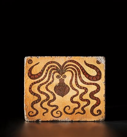 Large tile with Etruscan style octopus