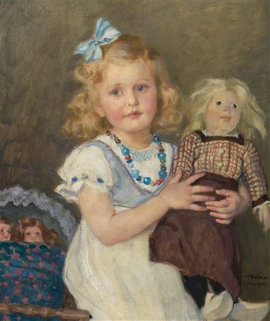 Rosemarie avec ses poupées