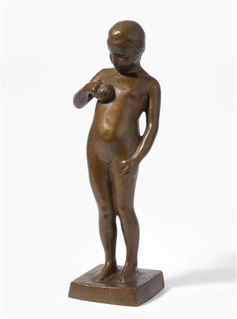 Girl standing on square plinth with bath sponge. by Victor Malmberg - Auction record, sale price, and art valuation. Compare with similar artists and explore comparable artworks.