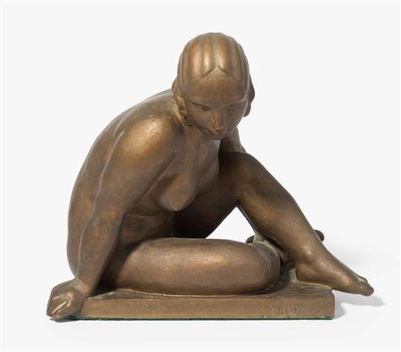 Sitting female nude. by Paul Kunz - Auction record, sale price, and art valuation. Compare with similar artists and explore comparable artworks.