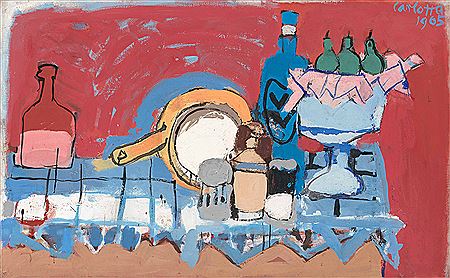 Still life with blue table