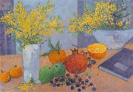 Mimosa and fruits