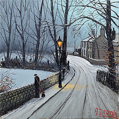 Figure and dog on a rural lane by James Downie - Auction record, sale price, and art valuation. Compare with similar artists and explore comparable artworks.