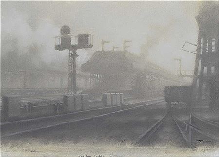 "Mainline Station" by Martin J Dobson - Auction record, sale price, and art valuation. Compare with similar artists and explore comparable artworks.