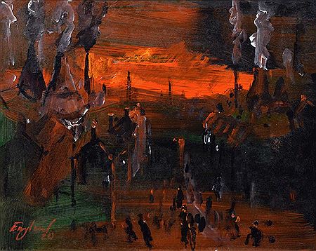 "Longton View, Old Street Pottery"