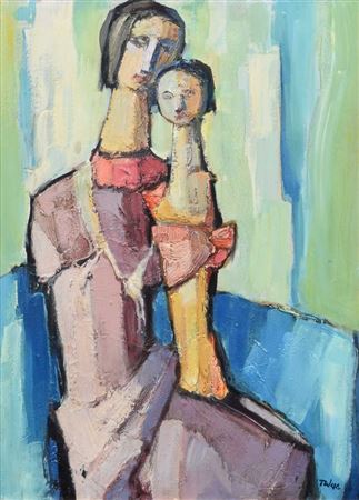 Mother and Child by Tadeusz Was - Auction record, sale price, and art valuation. Compare with similar artists and explore comparable artworks.