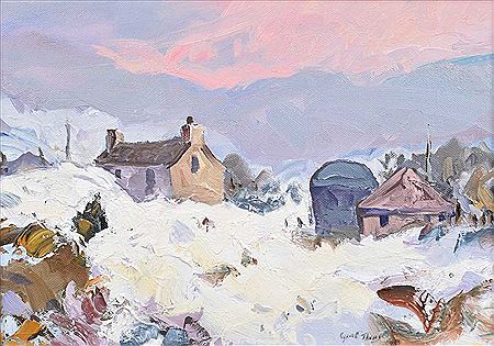 "Snow near Llyn Ogwen" by Gareth Thomas - Auction record, sale price, and art valuation. Compare with similar artists and explore comparable artworks.