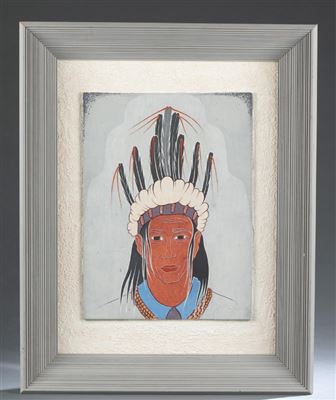 "Choctaw buzzard headdress -- mark of a doctor"