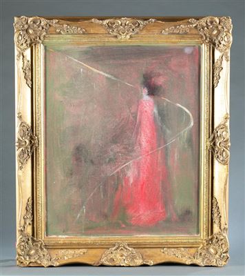 "Woman Entering a Painting"