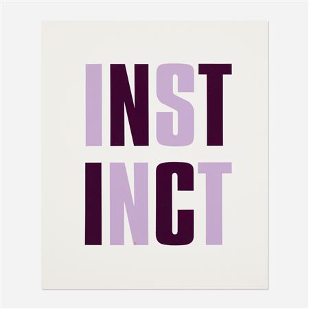 Instinct by Kay Rosen - Auction record, sale price, and art valuation. Compare with similar artists and explore comparable artworks.