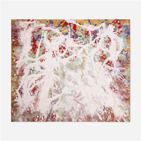 White on Red and Orange Abstract