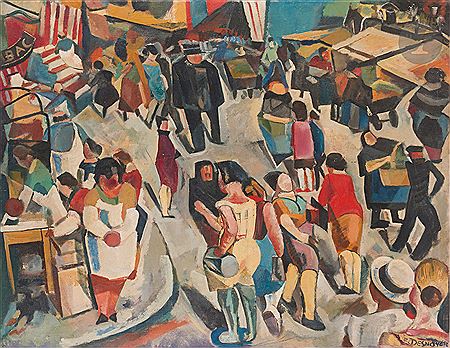 Sample artwork by François Desnoyer (1894 - 1972), known for city scene painting - View similar artists and auction records